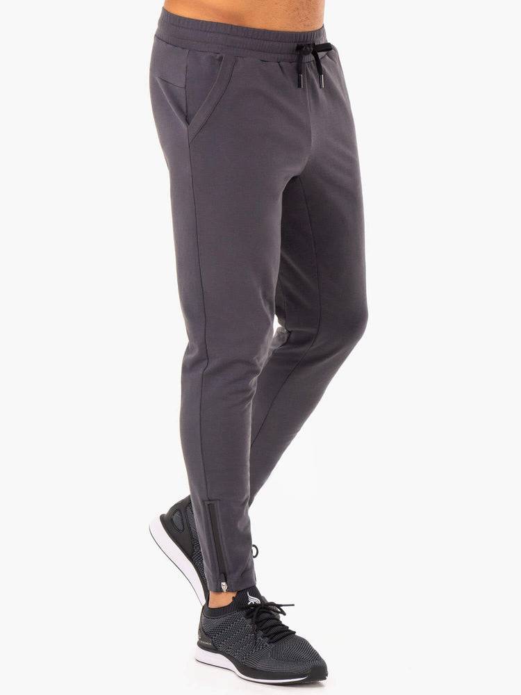 Ryderwear Men Track Pants Optimal Gym Men's Track Pants Charcoal | CA3123DN