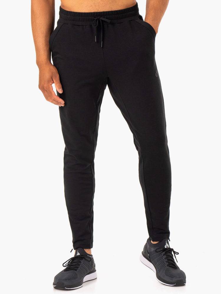 Ryderwear Men Track Pants Optimal Gym Men's Track Pants Black | CA3124SO