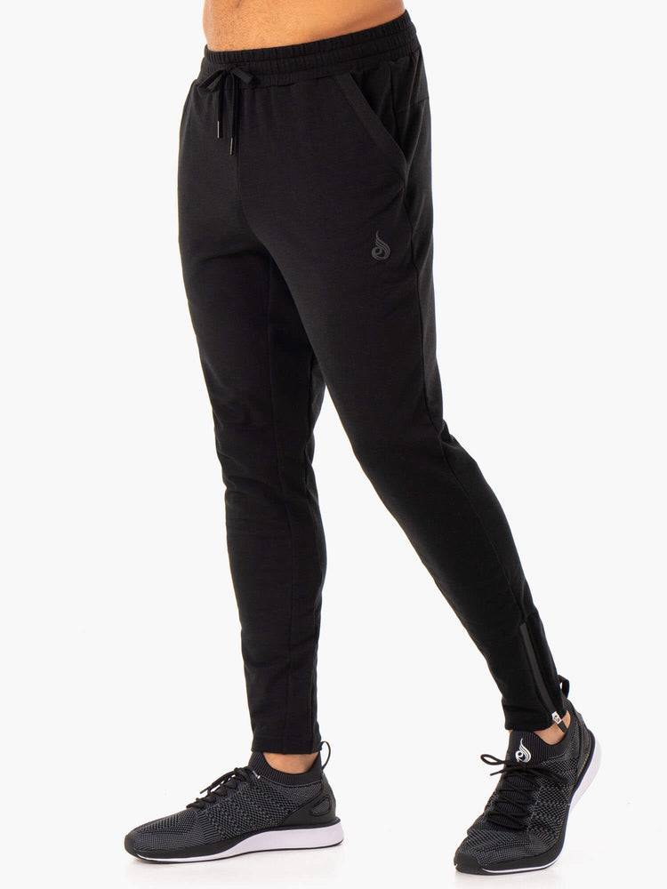 Ryderwear Men Track Pants Optimal Gym Men\'s Track Pants Black | CA3124SO