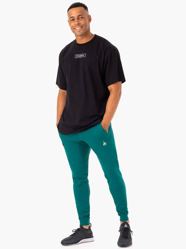 Ryderwear Men Track Pants Recharge Tapered Men's Track Pants Teal | CA3109MA