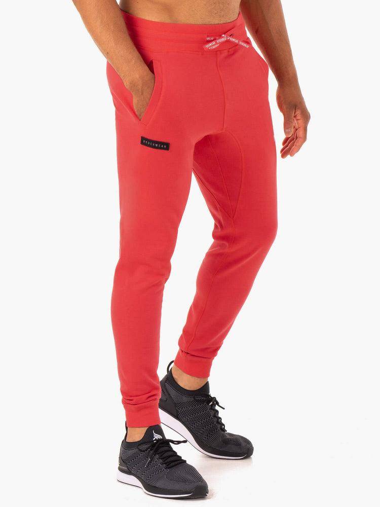 Ryderwear Men Track Pants Recharge Tapered Men's Track Pants Red | CA3111BC