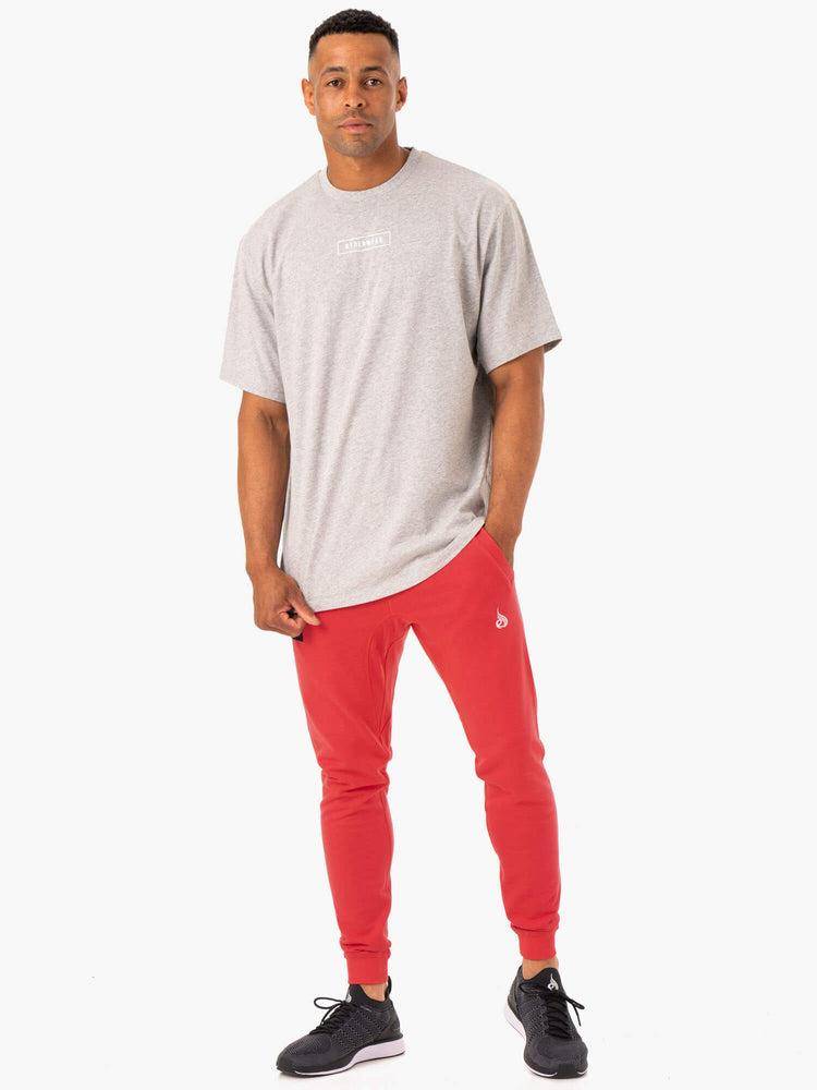 Ryderwear Men Track Pants Recharge Tapered Men's Track Pants Red | CA3111BC