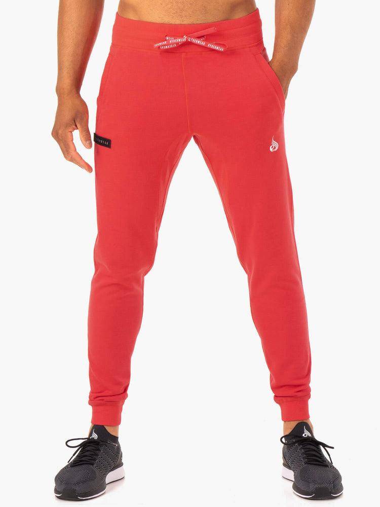 Ryderwear Men Track Pants Recharge Tapered Men\'s Track Pants Red | CA3111BC