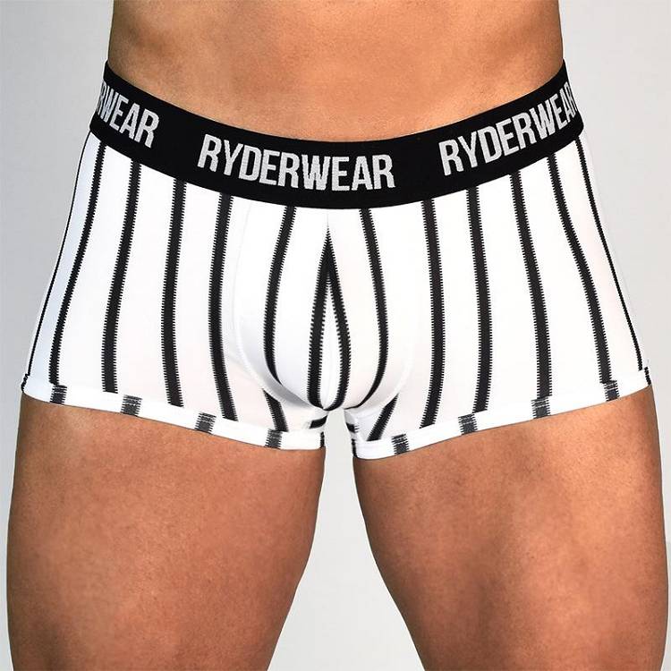 Ryderwear Men Underwear Boxer Brief Men's Underwear Black/White | CA2604IS