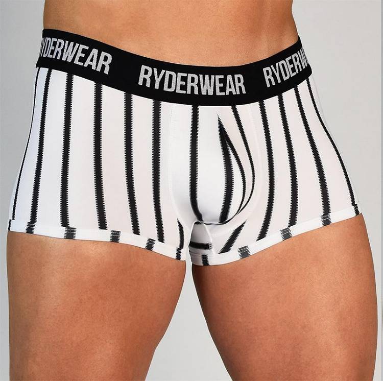 Ryderwear Men Underwear Boxer Brief Men\'s Underwear Black/White | CA2604IS