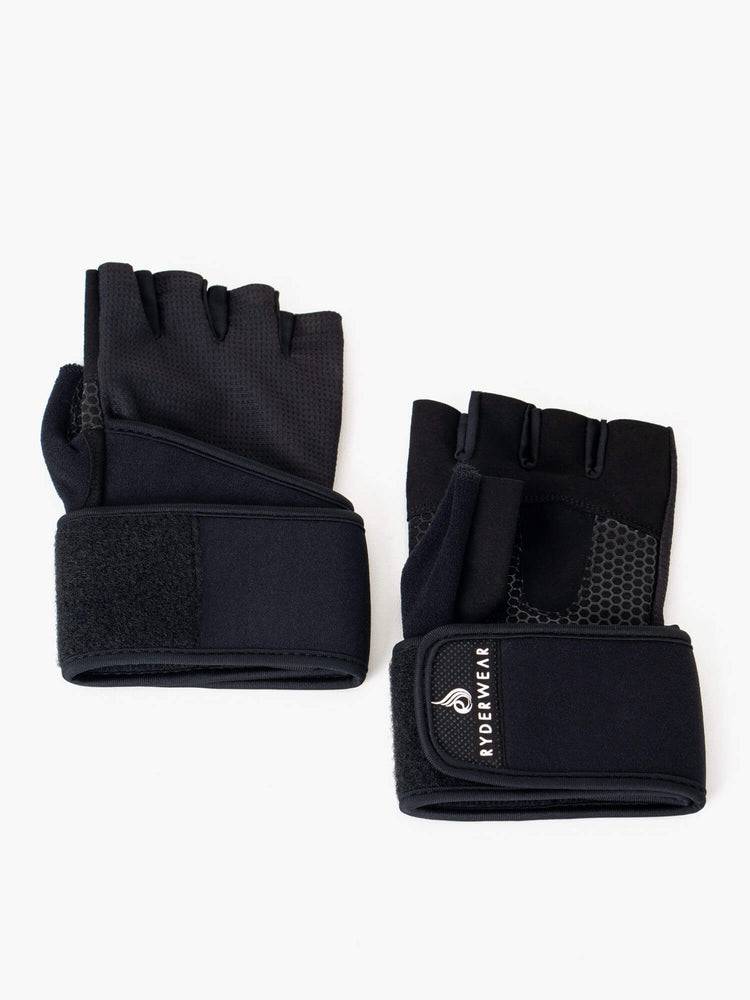 Ryderwear Women Gloves Wrap Lifting Women's Gloves Black | CA1052GL