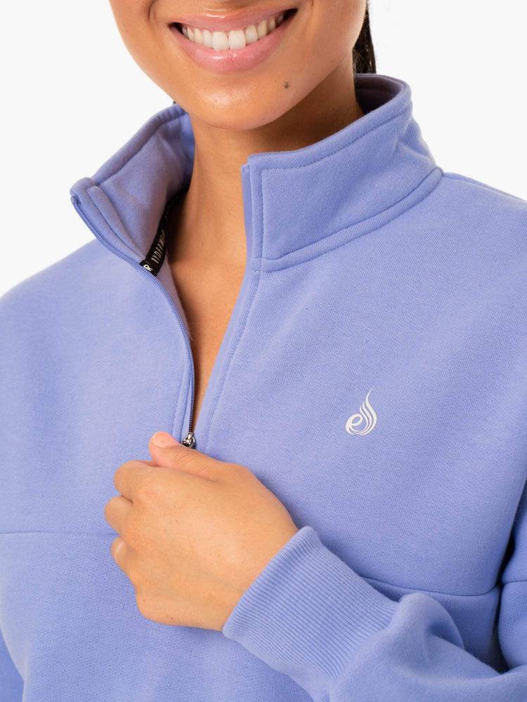 Ryderwear Women Hoodie Base Half Zip Jumper Women's Hoodie Purple | CA2500IS