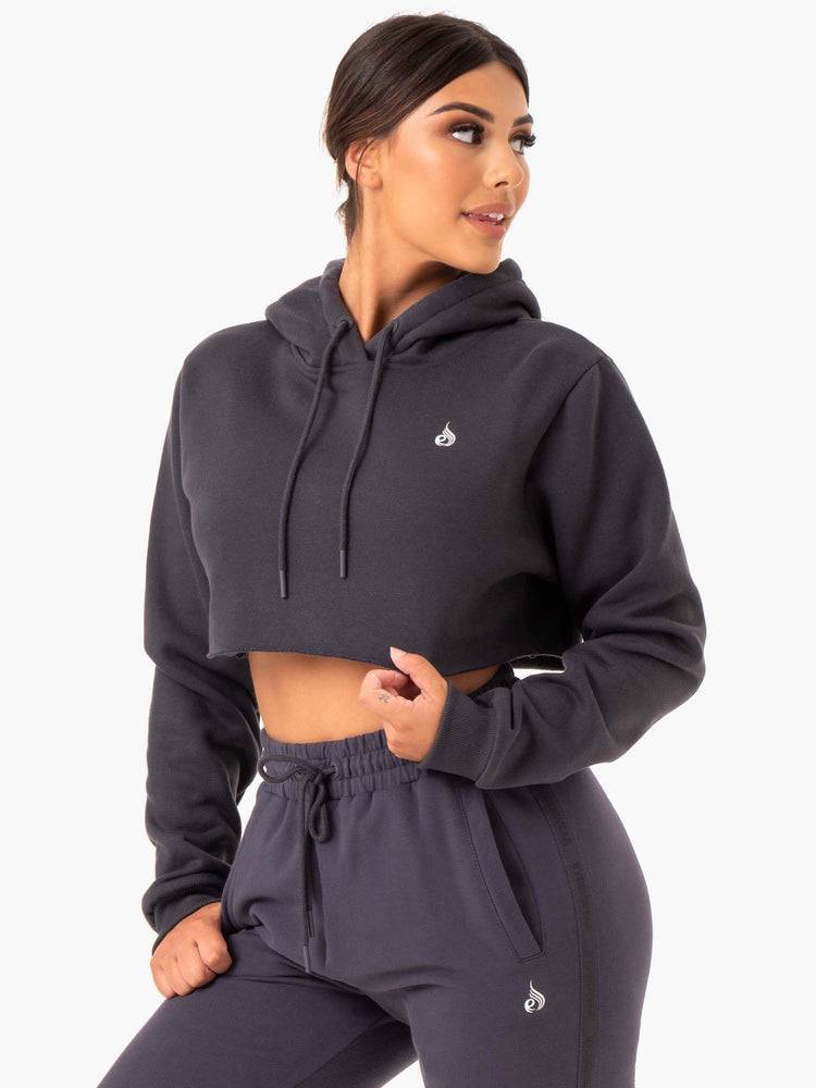 Ryderwear Women Hoodie Base Pullover Women\'s Hoodie Charcoal | CA2485VD