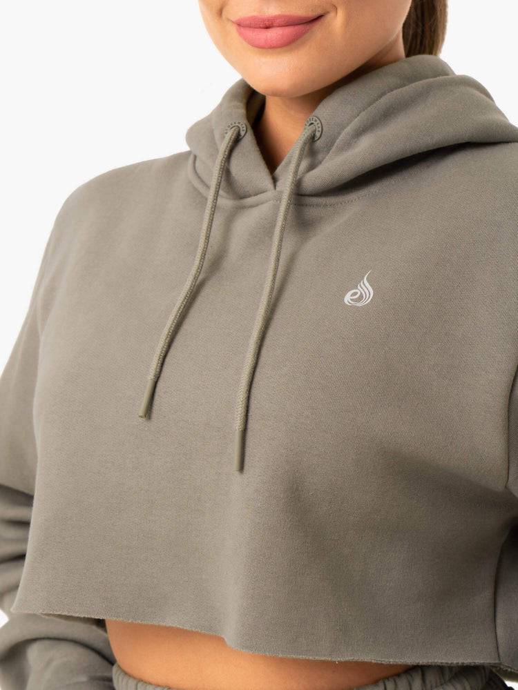 Ryderwear Women Hoodie Base Pullover Women's Hoodie Khaki | CA2487XF