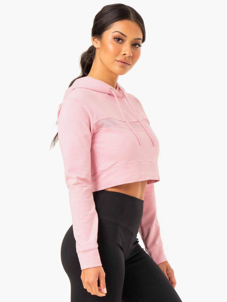 Ryderwear Women Hoodie Hybrid Fitted Women's Hoodie Pink | CA2472PQ