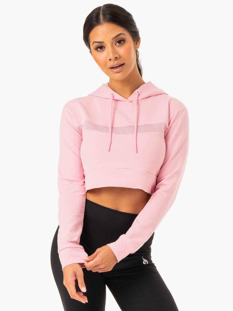 Ryderwear Women Hoodie Hybrid Fitted Women\'s Hoodie Pink | CA2472PQ