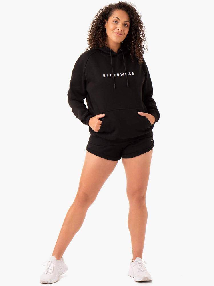 Ryderwear Women Hoodie Off Duty Fleece Women's Hoodie Black | CA2480WY