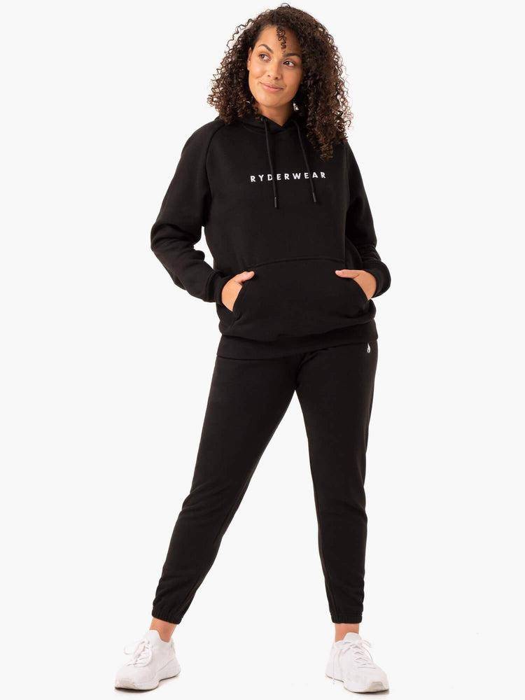 Ryderwear Women Hoodie Off Duty Fleece Women's Hoodie Black | CA2480WY