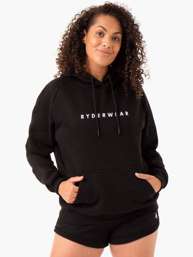 Ryderwear Women Hoodie Off Duty Fleece Women\'s Hoodie Black | CA2480WY