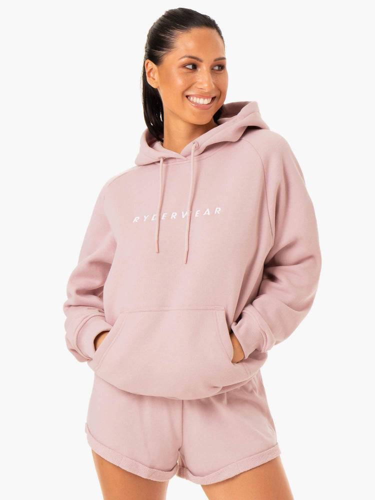 Ryderwear Women Hoodie Off Duty Fleece Women\'s Hoodie Rose Marl | CA2493GL