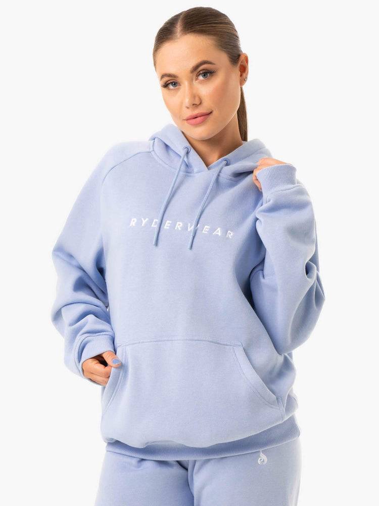 Ryderwear Women Hoodie Off Duty Fleece Women's Hoodie Blue Marl | CA2494FM