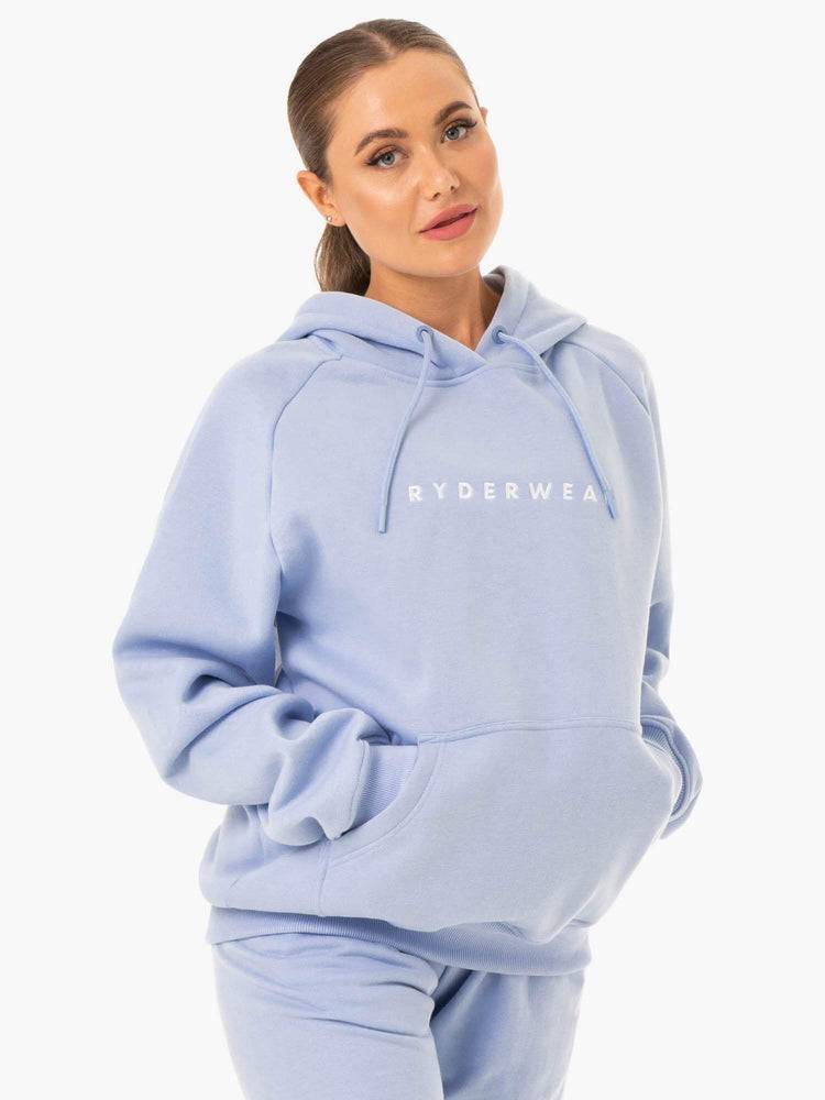 Ryderwear Women Hoodie Off Duty Fleece Women's Hoodie Blue Marl | CA2494FM