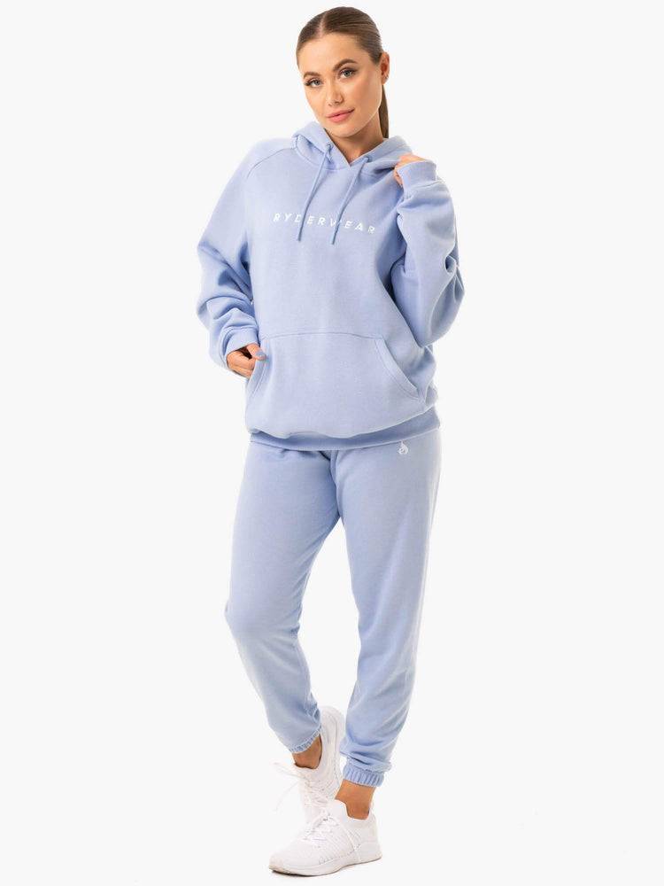 Ryderwear Women Hoodie Off Duty Fleece Women's Hoodie Blue Marl | CA2494FM