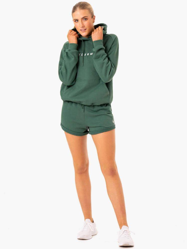 Ryderwear Women Hoodie Off Duty Fleece Women's Hoodie Green | CA2495DN