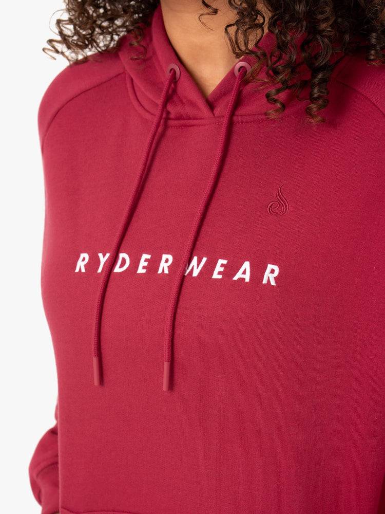 Ryderwear Women Hoodie Off Duty Fleece Women's Hoodie Burgundy | CA2496SO