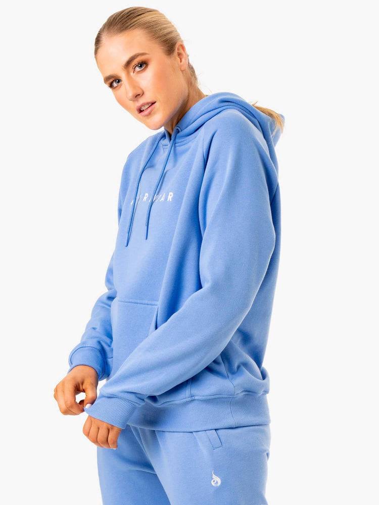 Ryderwear Women Hoodie Off Duty Fleece Women's Hoodie Sky Blue | CA2497AP