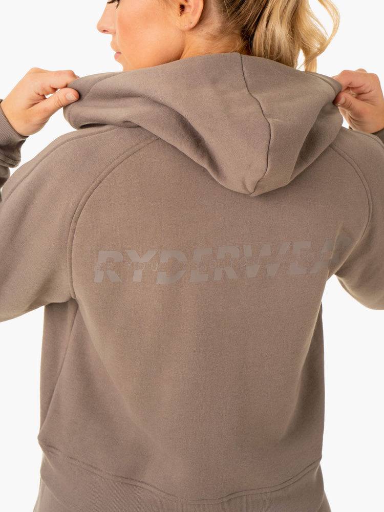 Ryderwear Women Hoodie Sideline Women's Hoodie Taupe | CA2455QZ