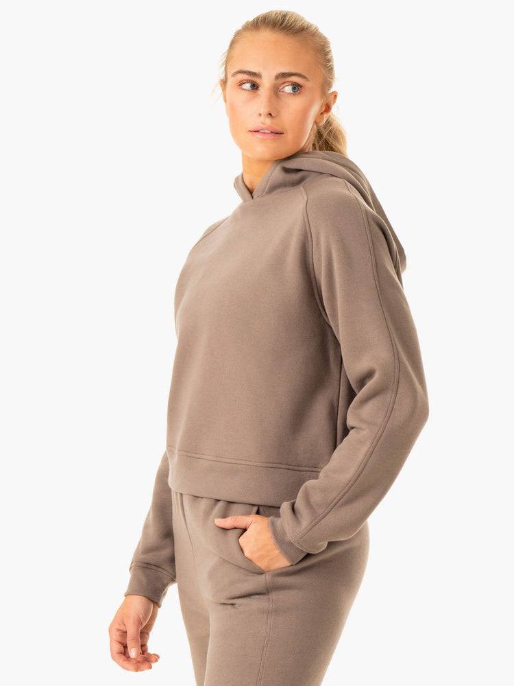 Ryderwear Women Hoodie Sideline Women's Hoodie Taupe | CA2455QZ