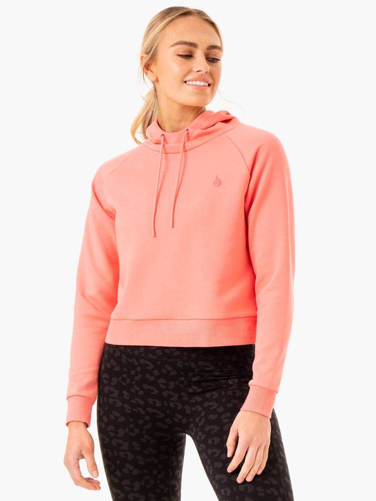 Ryderwear Women Hoodie Ultra Pullover Women\'s Hoodie Coral | CA2464KI