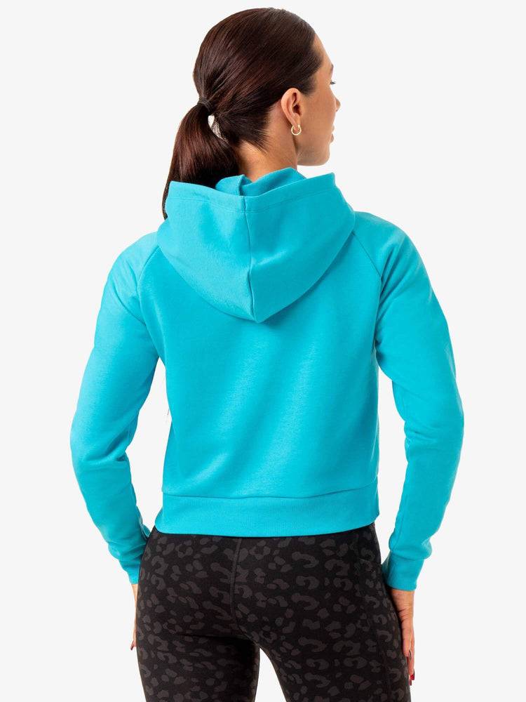 Ryderwear Women Hoodie Ultra Pullover Women's Hoodie Aqua | CA2477TV