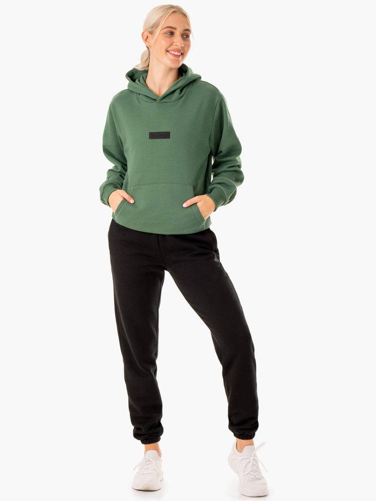 Ryderwear Women Hoodie Unisex Pullover Women's Hoodie Forest Green | CA2490KI