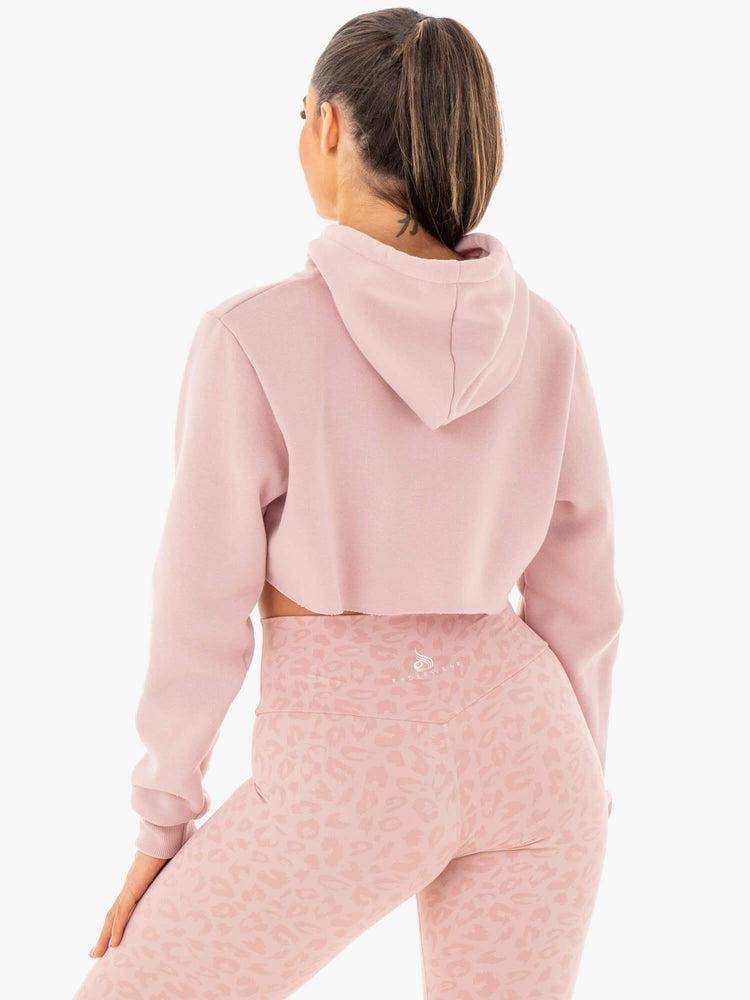 Ryderwear Women Hoodie Wild Cropped Fleece Women's Hoodie Blush | CA2483NB