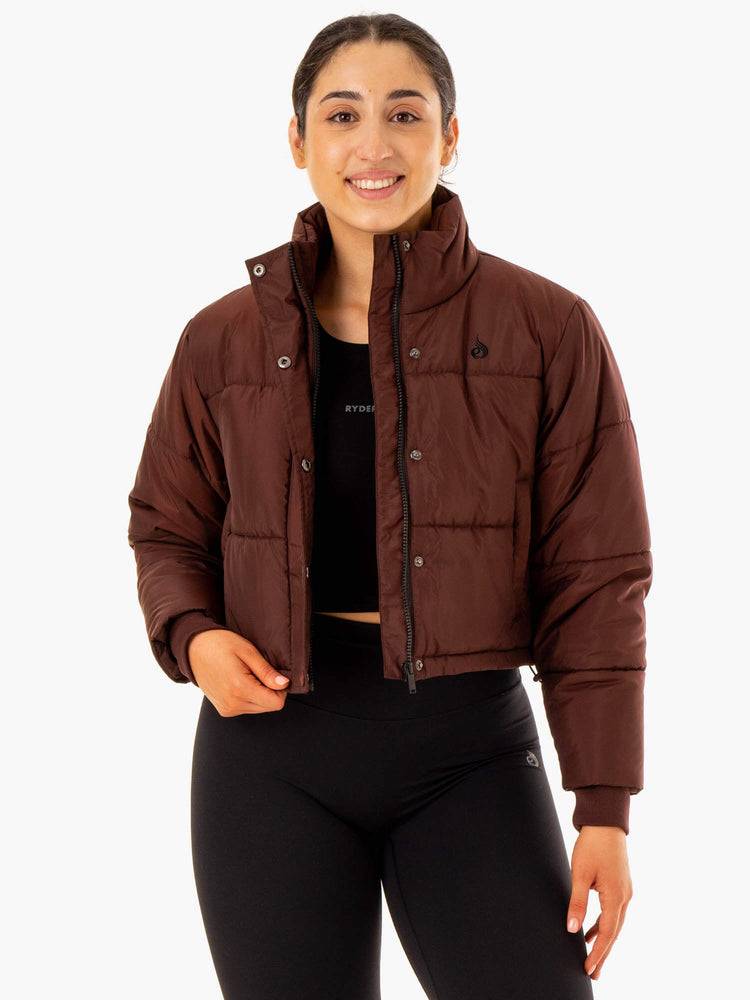 Ryderwear Women Jackets Apex Puffer Women's Jackets Chocolate | CA2435XF