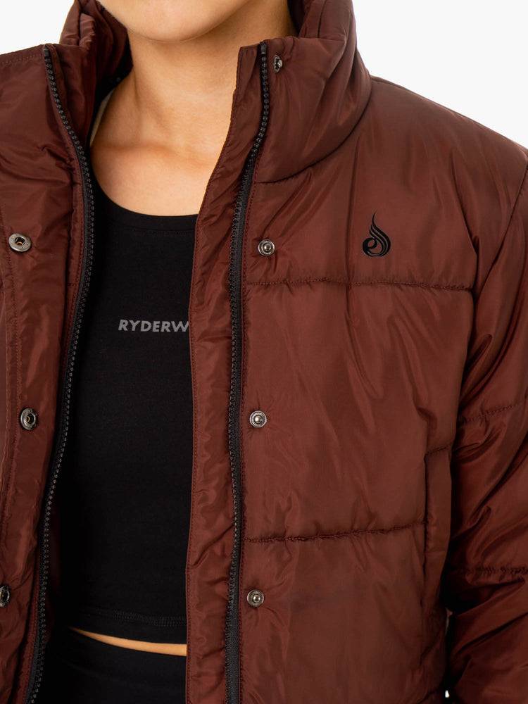 Ryderwear Women Jackets Apex Puffer Women's Jackets Chocolate | CA2435XF