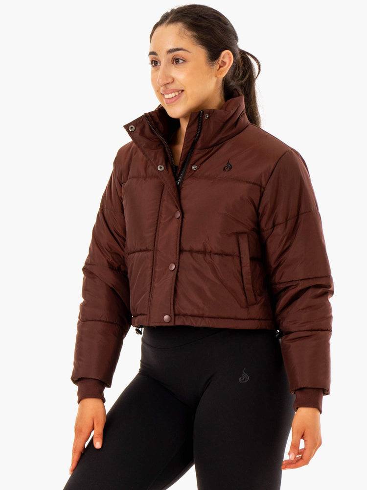 Ryderwear Women Jackets Apex Puffer Women's Jackets Chocolate | CA2435XF