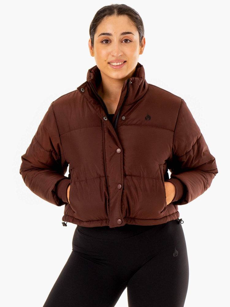 Ryderwear Women Jackets Apex Puffer Women\'s Jackets Chocolate | CA2435XF