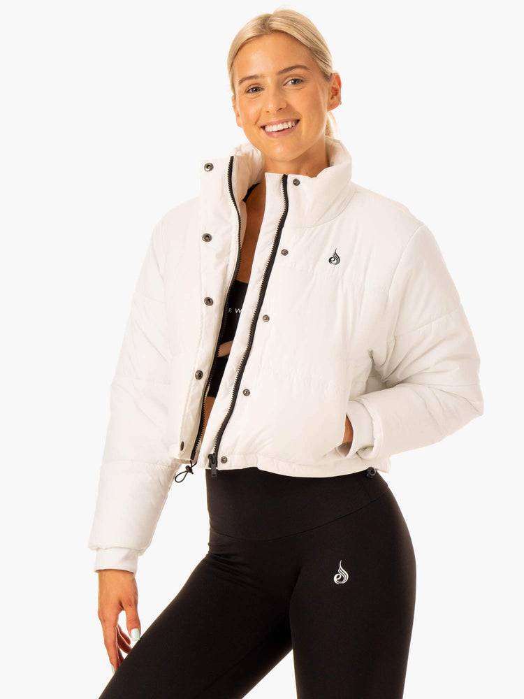 Ryderwear Women Jackets Apex Puffer Women's Jackets White | CA2436ZG