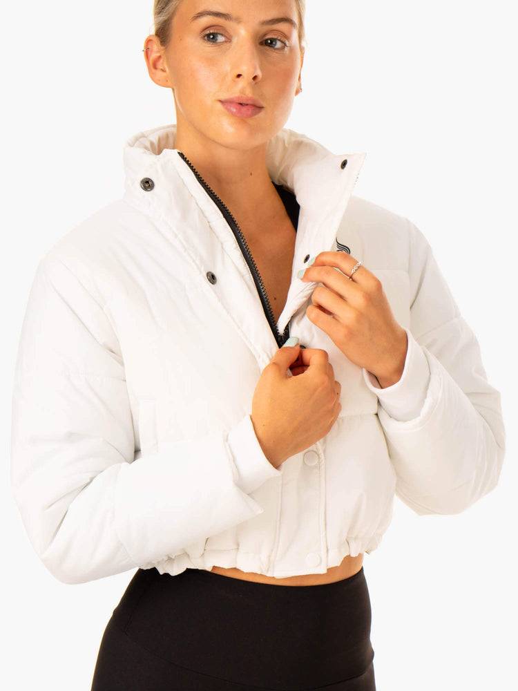 Ryderwear Women Jackets Apex Puffer Women's Jackets White | CA2436ZG