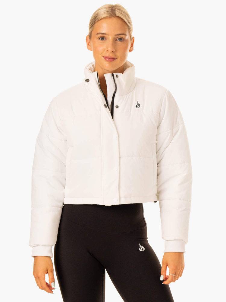 Ryderwear Women Jackets Apex Puffer Women\'s Jackets White | CA2436ZG