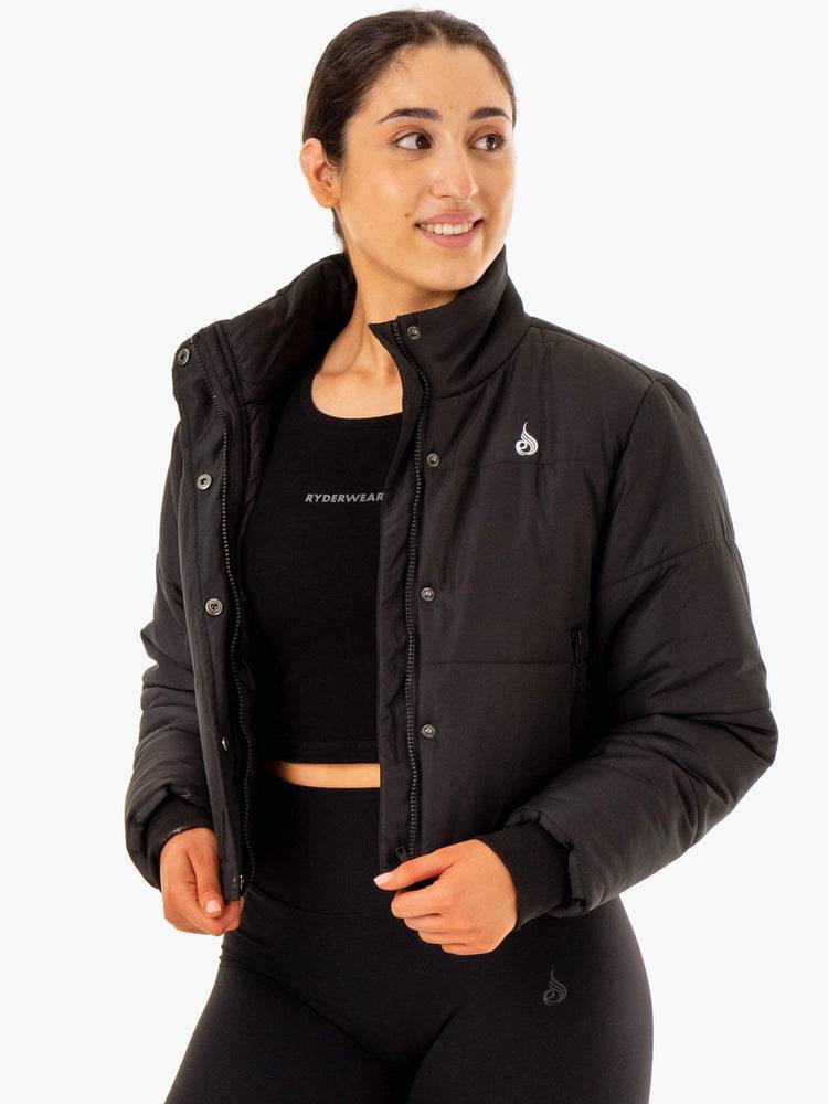 Ryderwear Women Jackets Apex Puffer Women's Jackets Black | CA2437LH