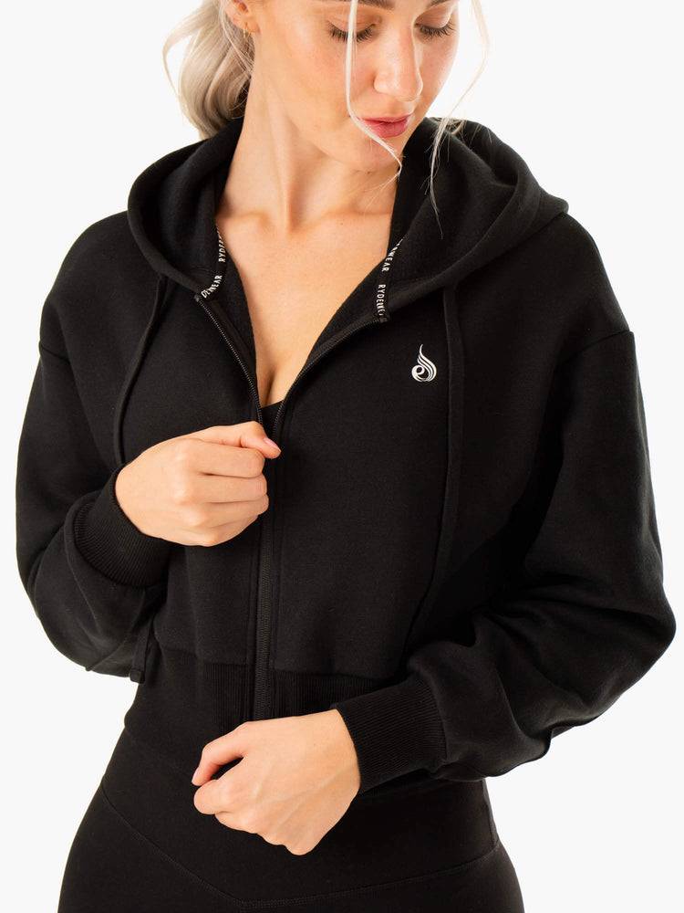 Ryderwear Women Jackets Revival Zip Up Women's Jackets Black | CA2440HK