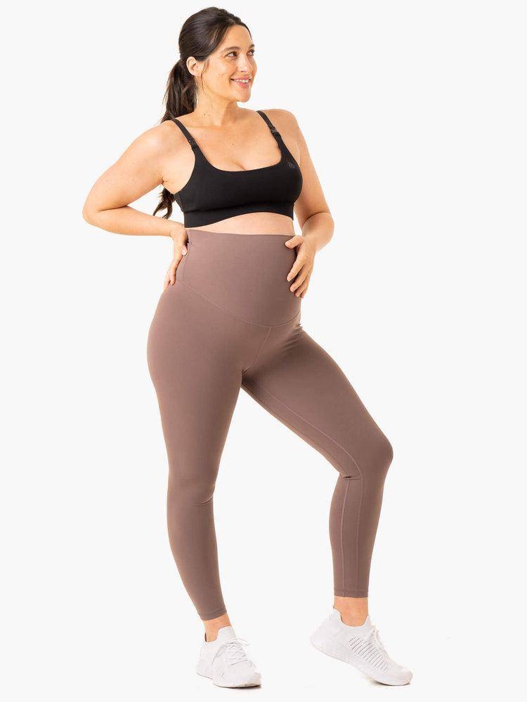 Ryderwear Women Leggings Active Bump Women's Leggings Chocolate | CA2382CE