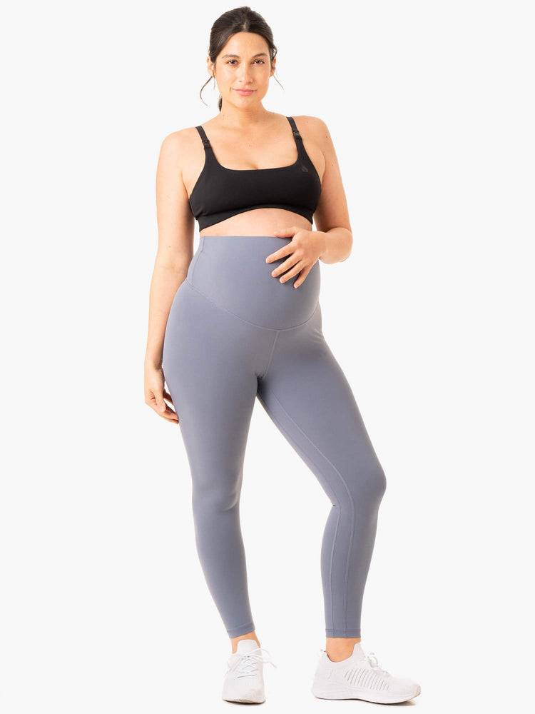 Ryderwear Women Leggings Active Bump Women's Leggings Steel Blue | CA2385LH