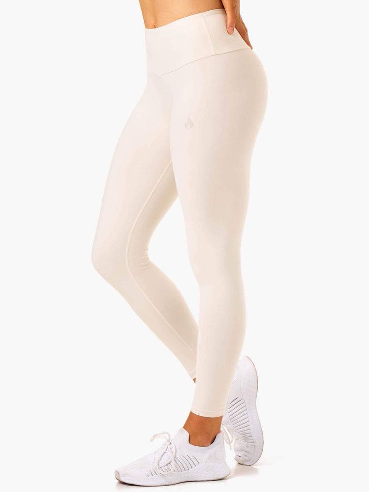 Ryderwear Women Leggings Adapt High Waisted Scrunch Women's Leggings Ivory | CA2300GL