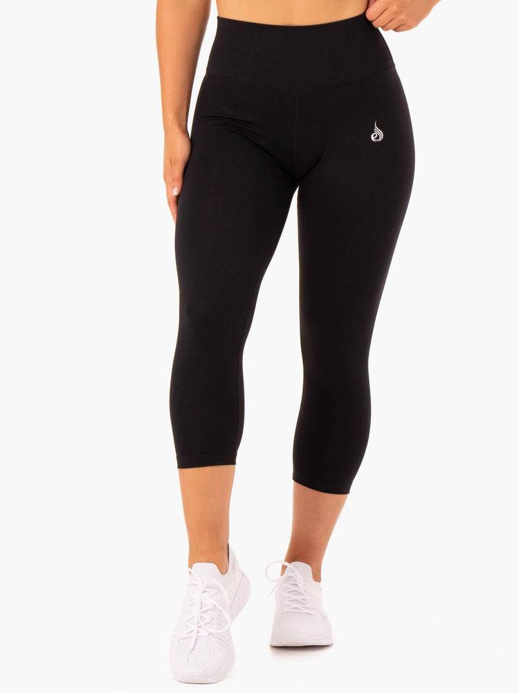 Ryderwear Women Leggings Base 7/8 High Waisted Women's Leggings Black | CA2276JJ