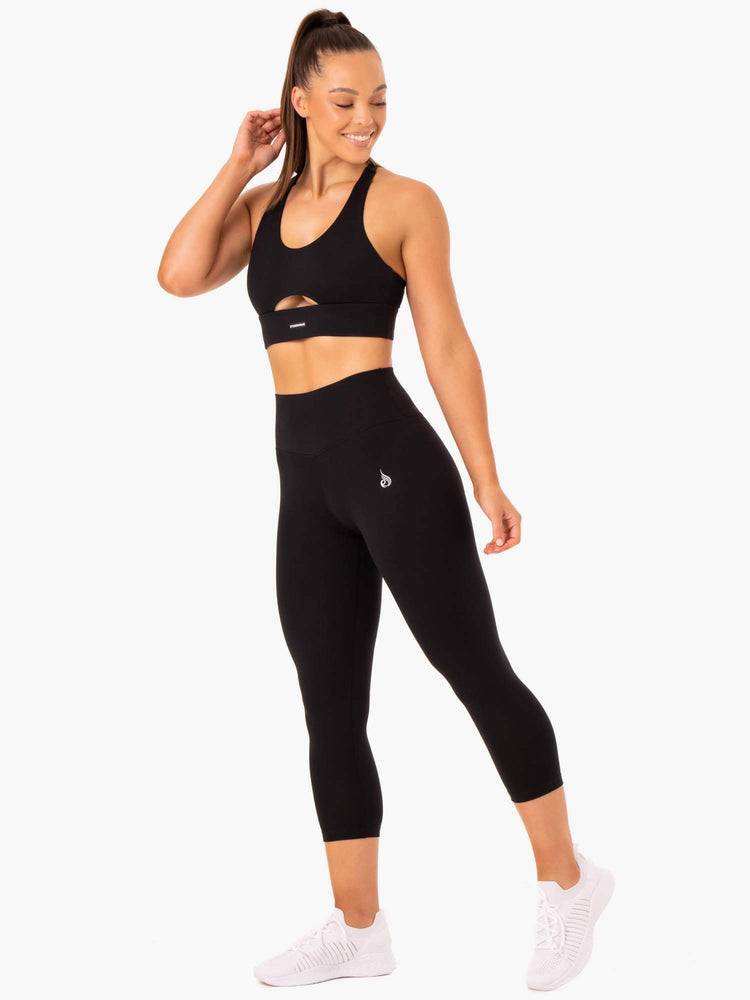 Ryderwear Women Leggings Base 7/8 High Waisted Women's Leggings Black | CA2276JJ