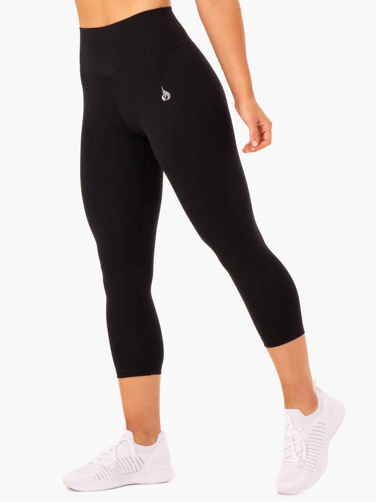 Ryderwear Women Leggings Base 7/8 High Waisted Women\'s Leggings Black | CA2276JJ