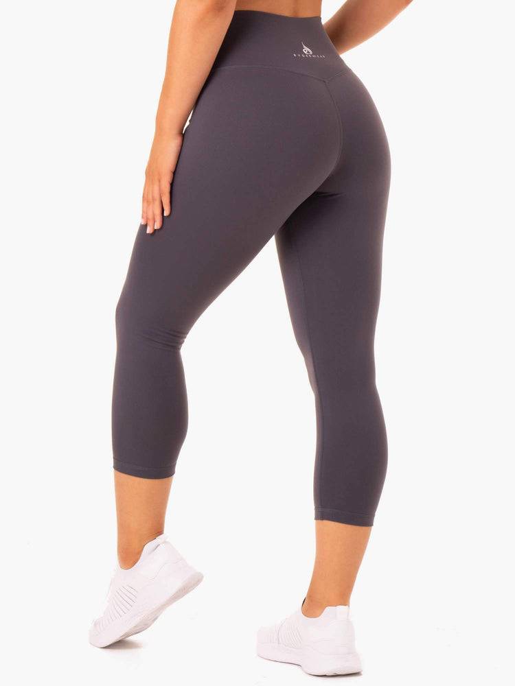 Ryderwear Women Leggings Base 7/8 High Waisted Women's Leggings Charcoal | CA2426RW