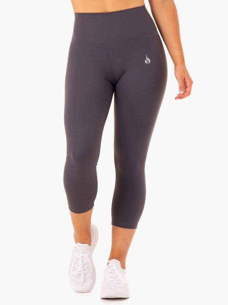 Ryderwear Women Leggings Base 7/8 High Waisted Women\'s Leggings Charcoal | CA2426RW