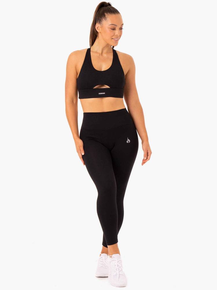 Ryderwear Women Leggings Base Full Length High Waisted Women's Leggings Black | CA2240UT