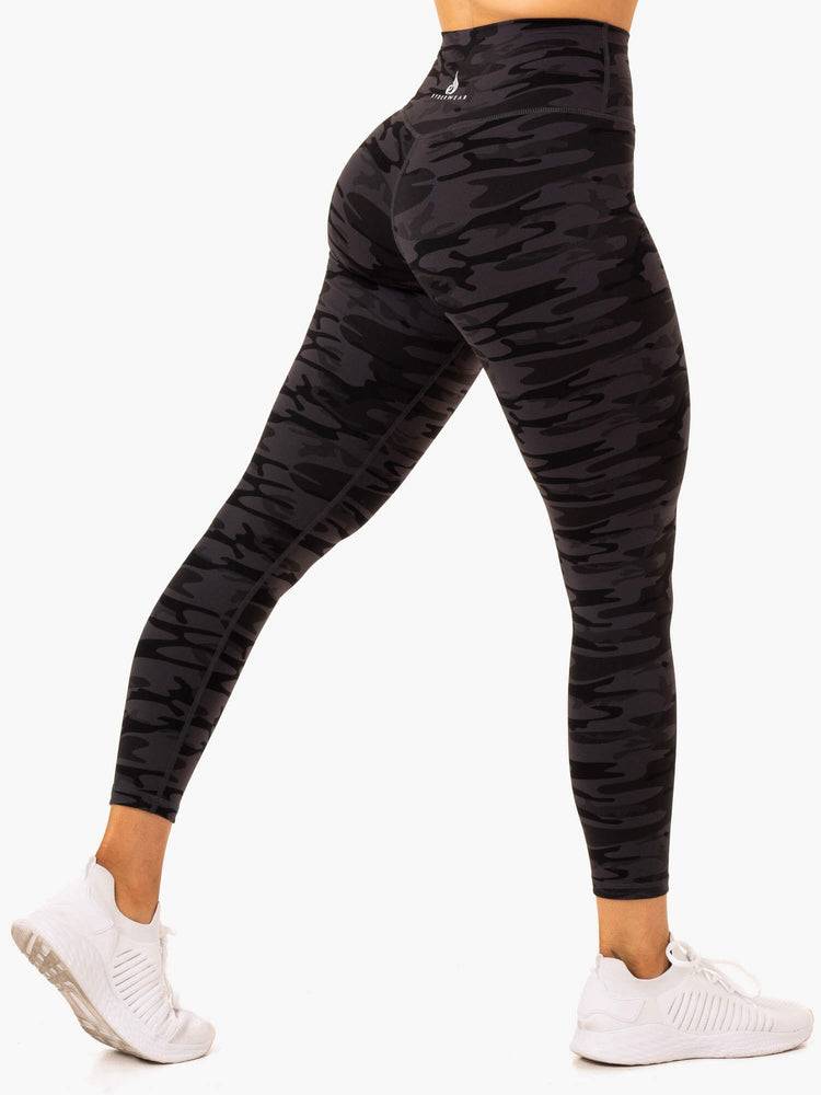 Ryderwear Women Leggings Base Full Length Women\'s Leggings Black Camo | CA2269PQ